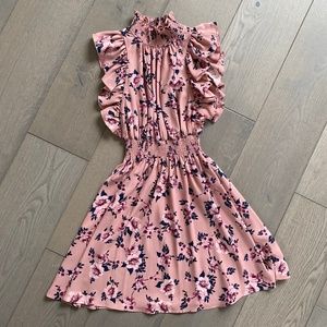 Kate Spade - Mockneck Pink Floral Dress